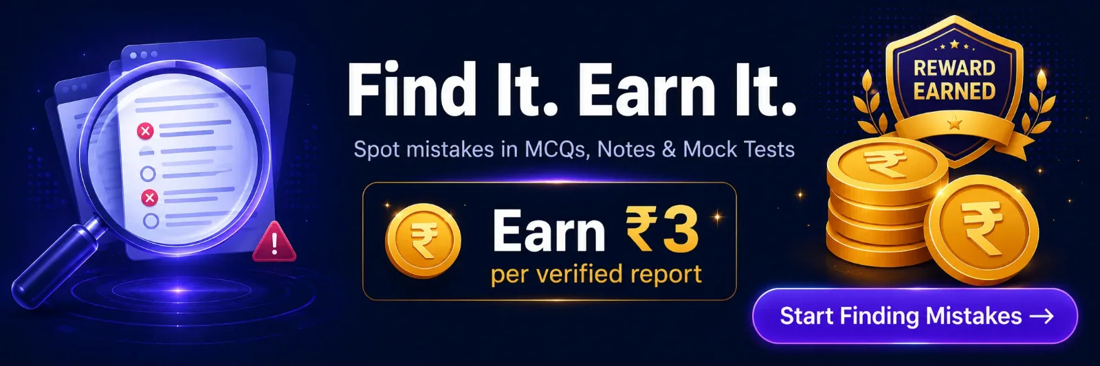 Find It. Earn It. — Report Content Mistakes